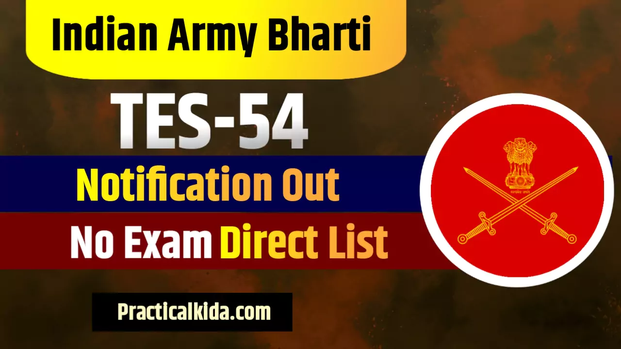 Indian Army TES 54 Recruitment 2025